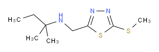 2-methyl-N-((5-(methylthio)-1,3,4-thiadiazol-2-yl)methyl)butan-2-amine