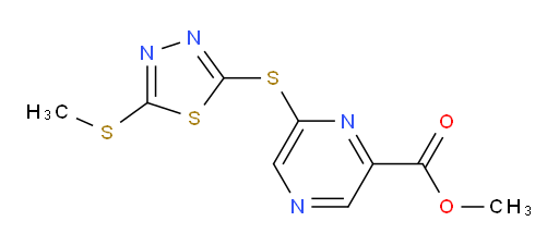 methyl 6-((5-(methylthio)-1,3,4-thiadiazol-2-yl)thio)pyrazine-2-carboxylate