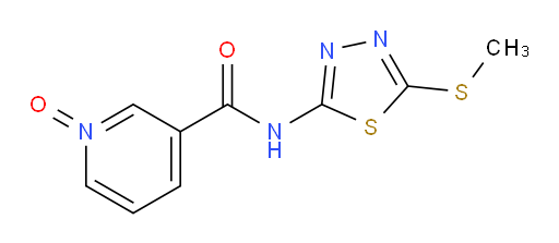 3-((5-(methylthio)-1,3,4-thiadiazol-2-yl)carbamoyl)pyridine 1-oxide