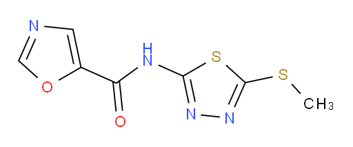 N-(5-(methylthio)-1,3,4-thiadiazol-2-yl)oxazole-5-carboxamide