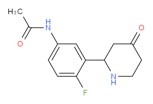 N-(4-fluoro-3-(4-oxopiperidin-2-yl)phenyl)acetamide