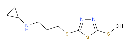 N-(3-((5-(methylthio)-1,3,4-thiadiazol-2-yl)thio)propyl)cyclopropanamine