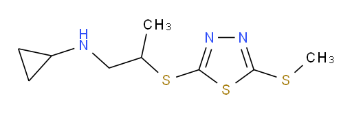 N-(2-((5-(methylthio)-1,3,4-thiadiazol-2-yl)thio)propyl)cyclopropanamine