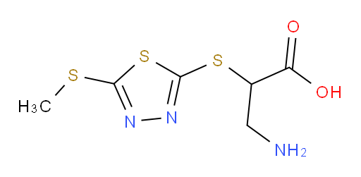 3-amino-2-((5-(methylthio)-1,3,4-thiadiazol-2-yl)thio)propanoic acid