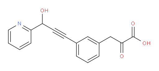3-(3-(3-hydroxy-3-(pyridin-2-yl)prop-1-yn-1-yl)phenyl)-2-oxopropanoic acid