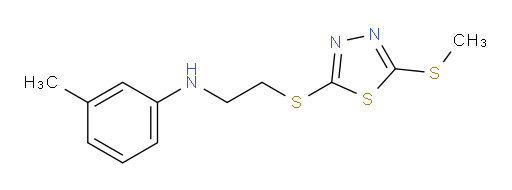 3-methyl-N-(2-((5-(methylthio)-1,3,4-thiadiazol-2-yl)thio)ethyl)aniline
