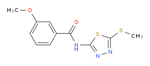 3-methoxy-N-(5-(methylthio)-1,3,4-thiadiazol-2-yl)benzamide