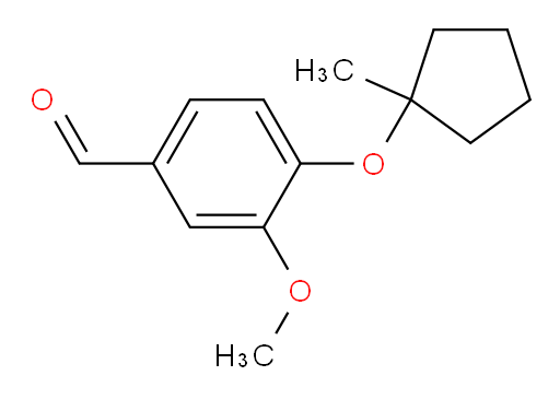 3-methoxy-4-((1-methylcyclopentyl)oxy)benzaldehyde