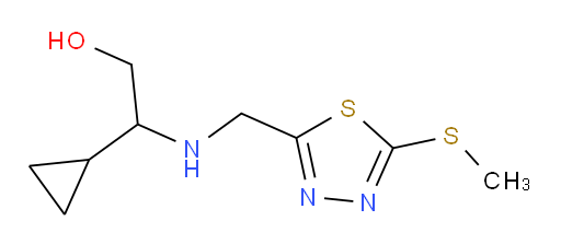 2-cyclopropyl-2-(((5-(methylthio)-1,3,4-thiadiazol-2-yl)methyl)amino)ethanol