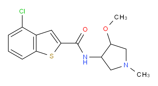 4-chloro-N-(4-methoxy-1-methylpyrrolidin-3-yl)benzo[b]thiophene-2-carboxamide