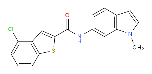 4-chloro-N-(1-methyl-1H-indol-6-yl)benzo[b]thiophene-2-carboxamide