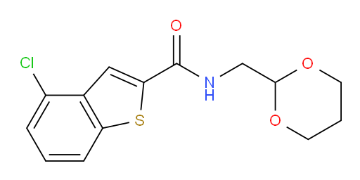 N-((1,3-dioxan-2-yl)methyl)-4-chlorobenzo[b]thiophene-2-carboxamide