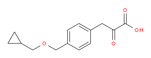 3-(4-((cyclopropylmethoxy)methyl)phenyl)-2-oxopropanoic acid