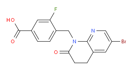 4-((6-bromo-2-oxo-3,4-dihydro-1,8-naphthyridin-1(2H)-yl)methyl)-3-fluorobenzoic acid