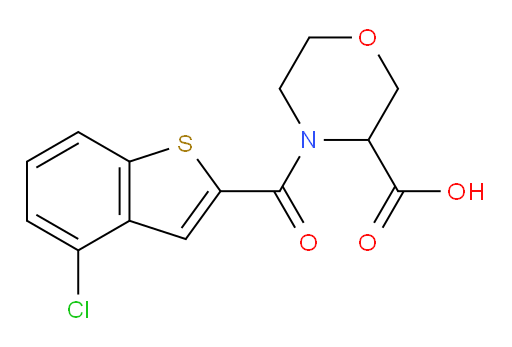 4-(4-chlorobenzo[b]thiophene-2-carbonyl)morpholine-3-carboxylic acid