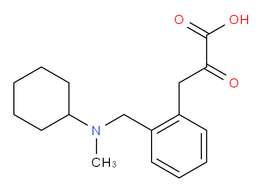 3-(2-((cyclohexyl(methyl)amino)methyl)phenyl)-2-oxopropanoic acid