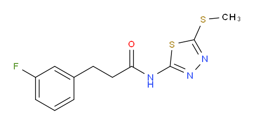 3-(3-fluorophenyl)-N-(5-(methylthio)-1,3,4-thiadiazol-2-yl)propanamide