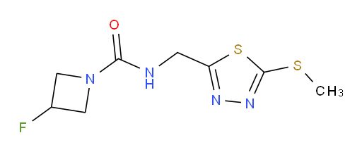3-fluoro-N-((5-(methylthio)-1,3,4-thiadiazol-2-yl)methyl)azetidine-1-carboxamide