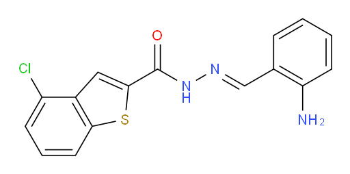 (E)-N'-(2-aminobenzylidene)-4-chlorobenzo[b]thiophene-2-carbohydrazide