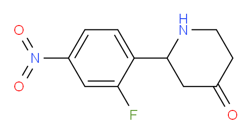 2-(2-fluoro-4-nitrophenyl)piperidin-4-one