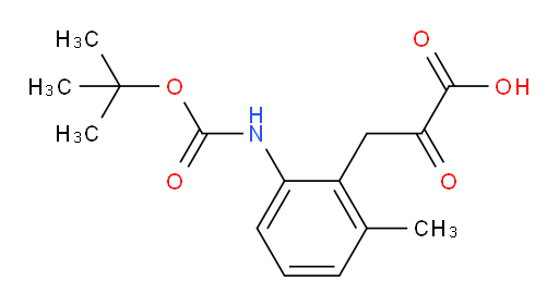 3-(2-((tert-butoxycarbonyl)amino)-6-methylphenyl)-2-oxopropanoic acid