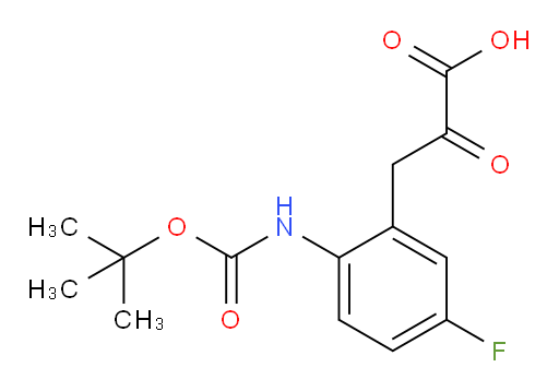 3-(2-((tert-butoxycarbonyl)amino)-5-fluorophenyl)-2-oxopropanoic acid