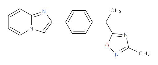 5-(1-(4-(imidazo[1,2-a]pyridin-2-yl)phenyl)ethyl)-3-methyl-1,2,4-oxadiazole