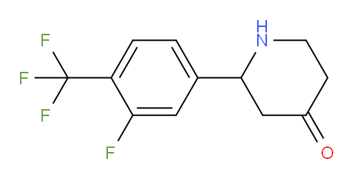 2-(3-fluoro-4-(trifluoromethyl)phenyl)piperidin-4-one