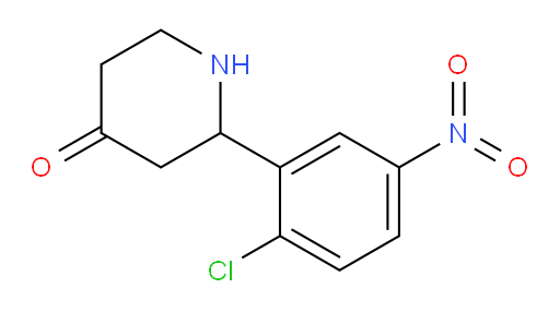 2-(2-chloro-5-nitrophenyl)piperidin-4-one
