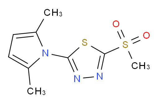 2-(2,5-dimethyl-1H-pyrrol-1-yl)-5-(methylsulfonyl)-1,3,4-thiadiazole