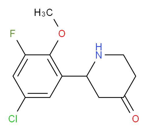 2-(5-chloro-3-fluoro-2-methoxyphenyl)piperidin-4-one