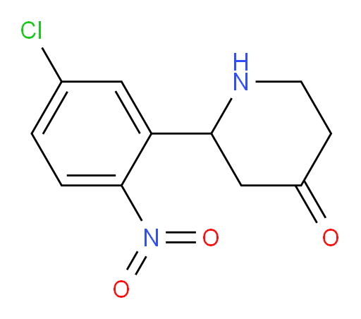 2-(5-chloro-2-nitrophenyl)piperidin-4-one