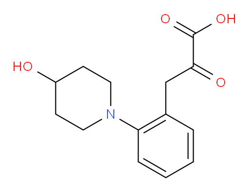 3-(2-(4-hydroxypiperidin-1-yl)phenyl)-2-oxopropanoic acid