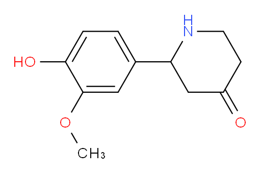 2-(4-hydroxy-3-methoxyphenyl)piperidin-4-one