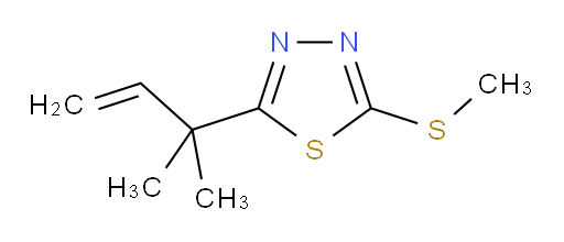 2-(2-methylbut-3-en-2-yl)-5-(methylthio)-1,3,4-thiadiazole