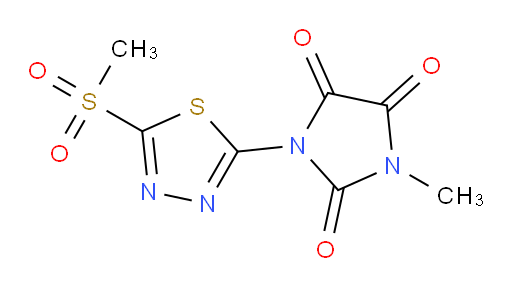1-methyl-3-(5-(methylsulfonyl)-1,3,4-thiadiazol-2-yl)imidazolidine-2,4,5-trione
