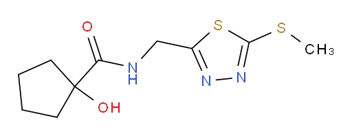1-hydroxy-N-((5-(methylthio)-1,3,4-thiadiazol-2-yl)methyl)cyclopentanecarboxamide