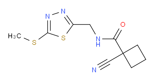1-cyano-N-((5-(methylthio)-1,3,4-thiadiazol-2-yl)methyl)cyclobutanecarboxamide
