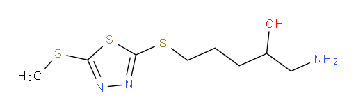 1-amino-5-((5-(methylthio)-1,3,4-thiadiazol-2-yl)thio)pentan-2-ol