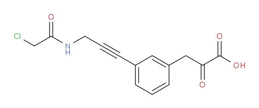 3-(3-(3-(2-chloroacetamido)prop-1-yn-1-yl)phenyl)-2-oxopropanoic acid