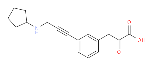3-(3-(3-(cyclopentylamino)prop-1-yn-1-yl)phenyl)-2-oxopropanoic acid