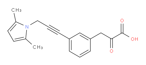 3-(3-(3-(2,5-dimethyl-1H-pyrrol-1-yl)prop-1-yn-1-yl)phenyl)-2-oxopropanoic acid