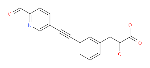 3-(3-((6-formylpyridin-3-yl)ethynyl)phenyl)-2-oxopropanoic acid