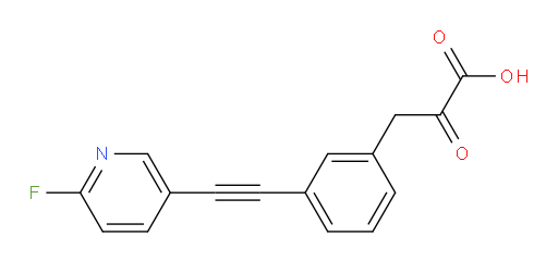 3-(3-((6-fluoropyridin-3-yl)ethynyl)phenyl)-2-oxopropanoic acid