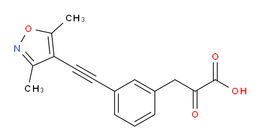 3-(3-((3,5-dimethylisoxazol-4-yl)ethynyl)phenyl)-2-oxopropanoic acid