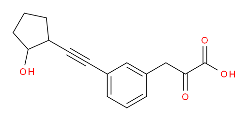 3-(3-((2-hydroxycyclopentyl)ethynyl)phenyl)-2-oxopropanoic acid