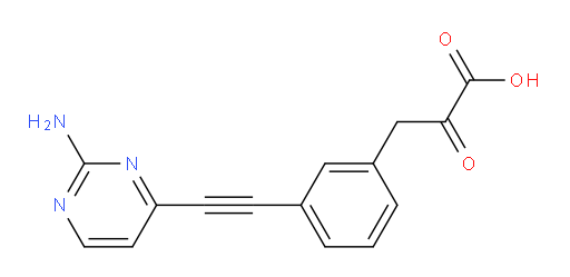 3-(3-((2-aminopyrimidin-4-yl)ethynyl)phenyl)-2-oxopropanoic acid