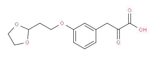 3-(3-(2-(1,3-dioxolan-2-yl)ethoxy)phenyl)-2-oxopropanoic acid