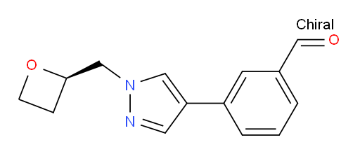 (R)-3-(1-(oxetan-2-ylmethyl)-1H-pyrazol-4-yl)benzaldehyde