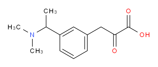 3-(3-(1-(dimethylamino)ethyl)phenyl)-2-oxopropanoic acid